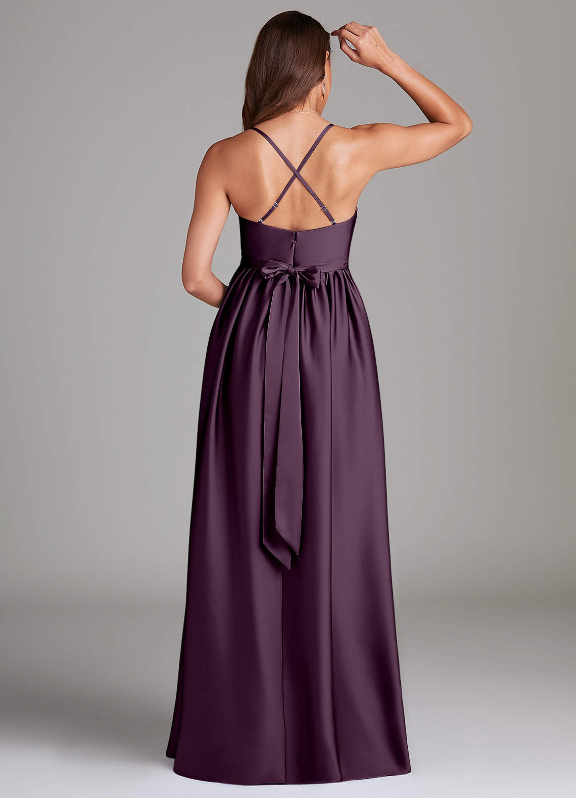 plum maternity bridesmaid dresses Azazie Llana