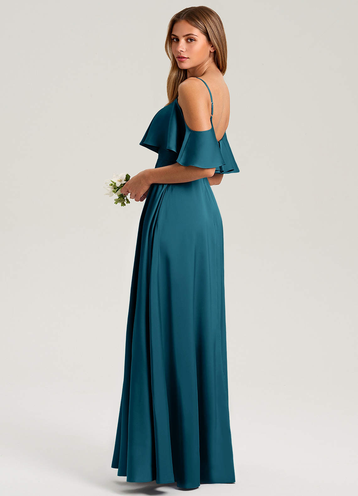 green emerald velvet dress Ashley Lauren 11511 Formal Dresses Denim 0 / Denim