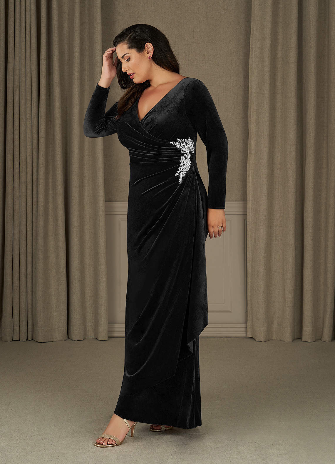 Black Velvet Mother of the Bride Dresses