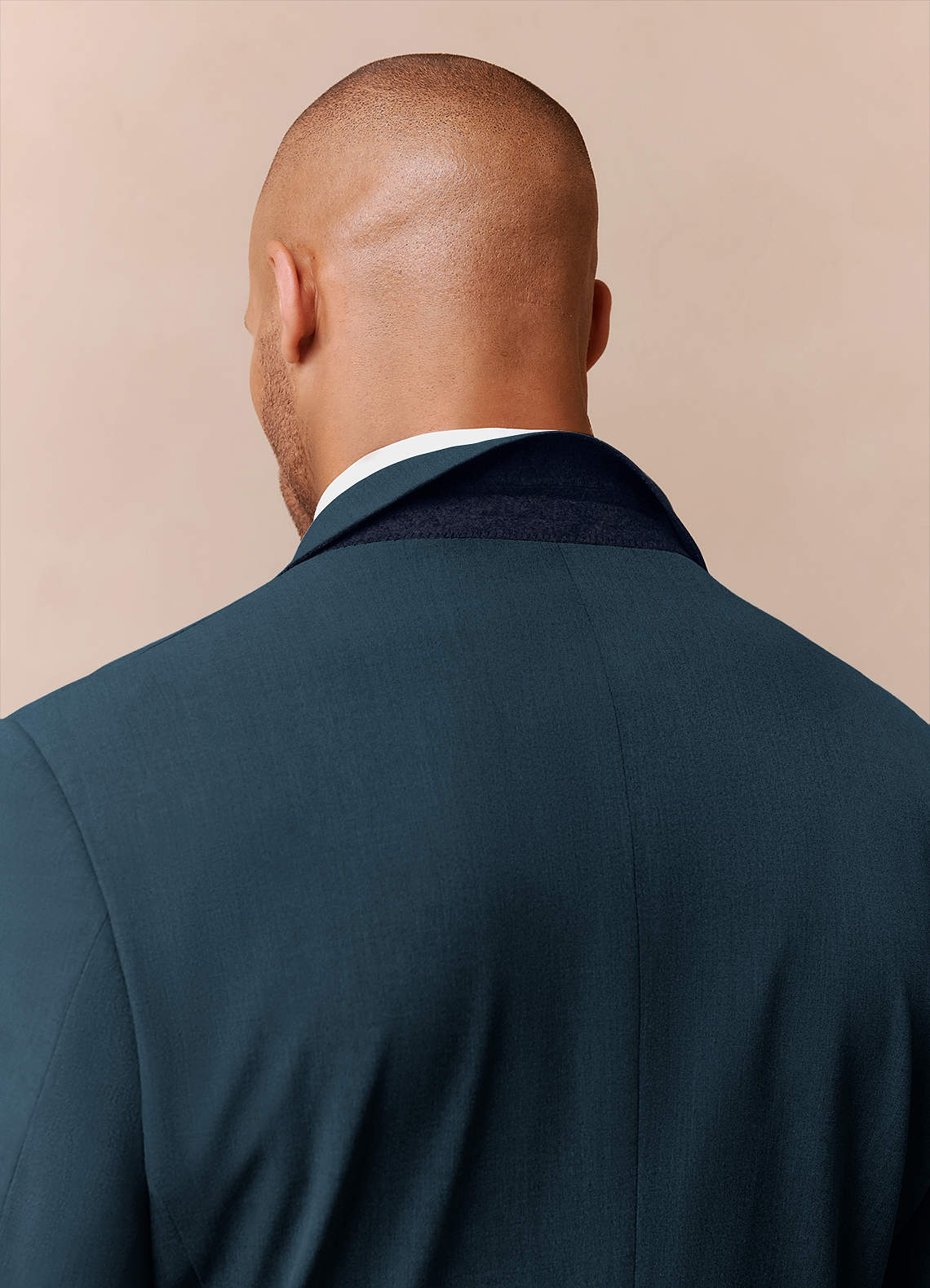 front Savile Teal Wool Blend Suit Jacket