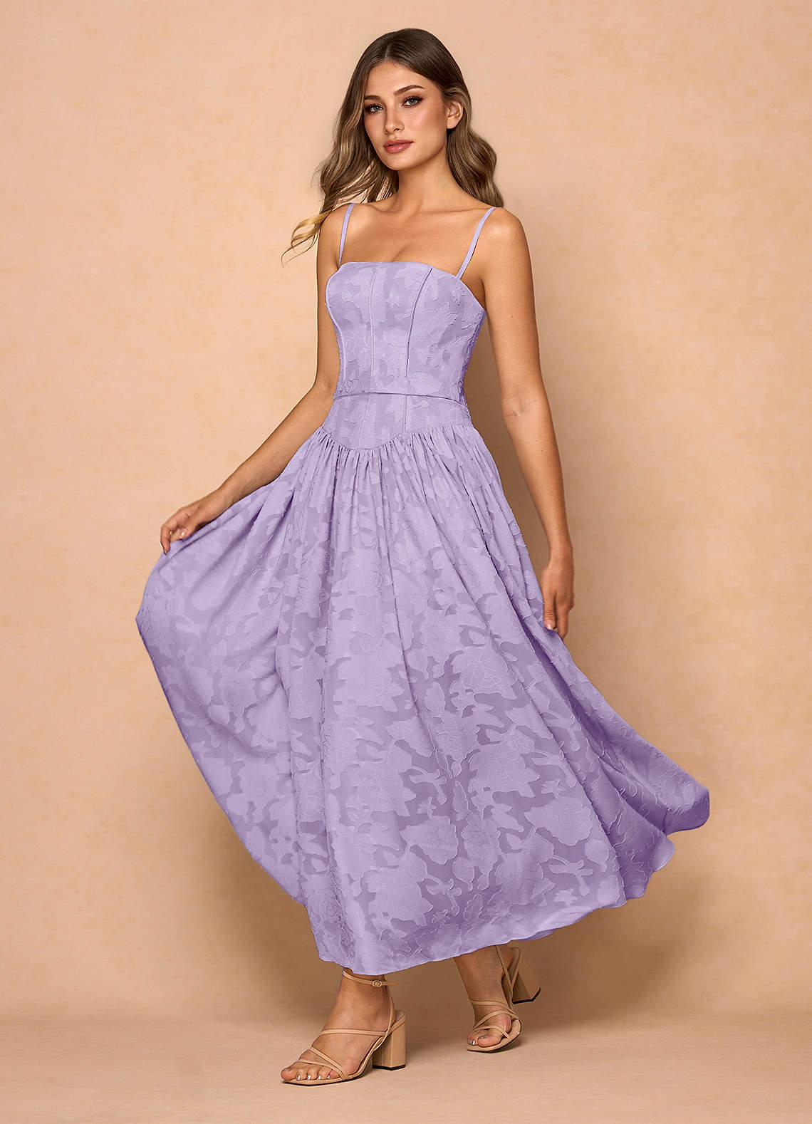 Robe Longue Lilas Skylar image1