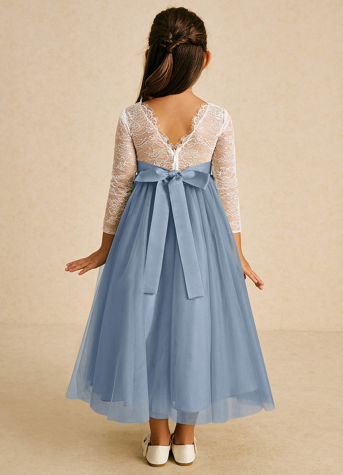 Lace Flower Girl Dresses Dusty Blue Dusty Blue Flower Girl Dress