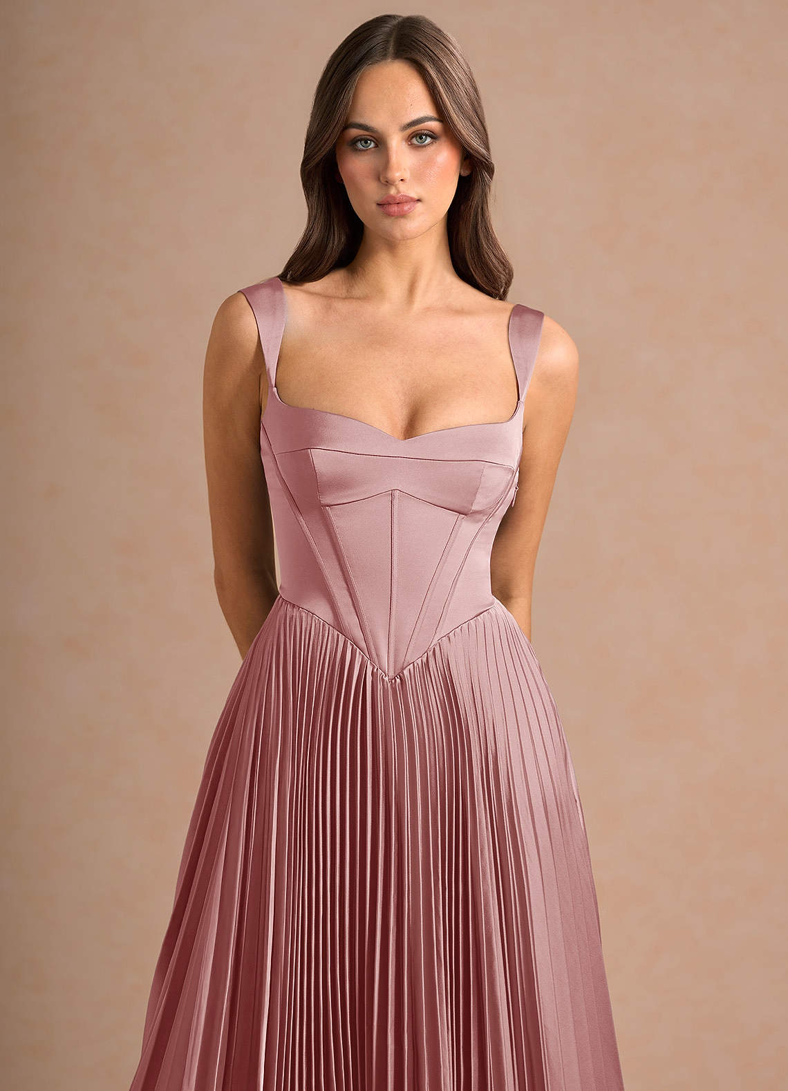 Avenelle Light Pink Mid Dress | Azazie CA