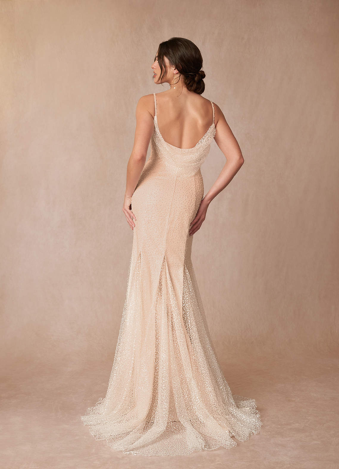 Azazie Eris Vestidos de noiva Vestir Diamante Branco Rosa Inglesa de Miçangas de sereia image2