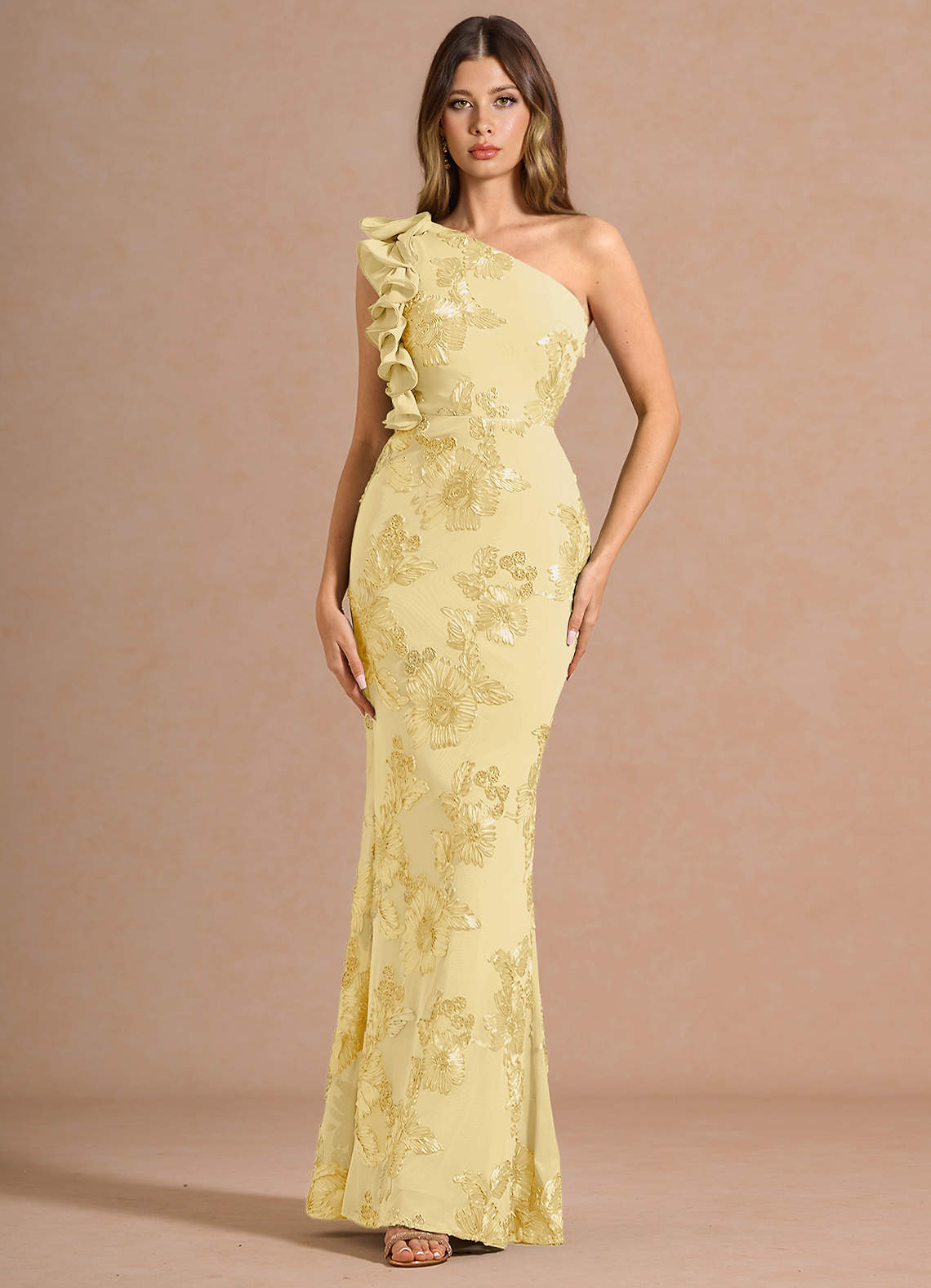fitted lace wedding dress Sorbae Floral Maxi Dress