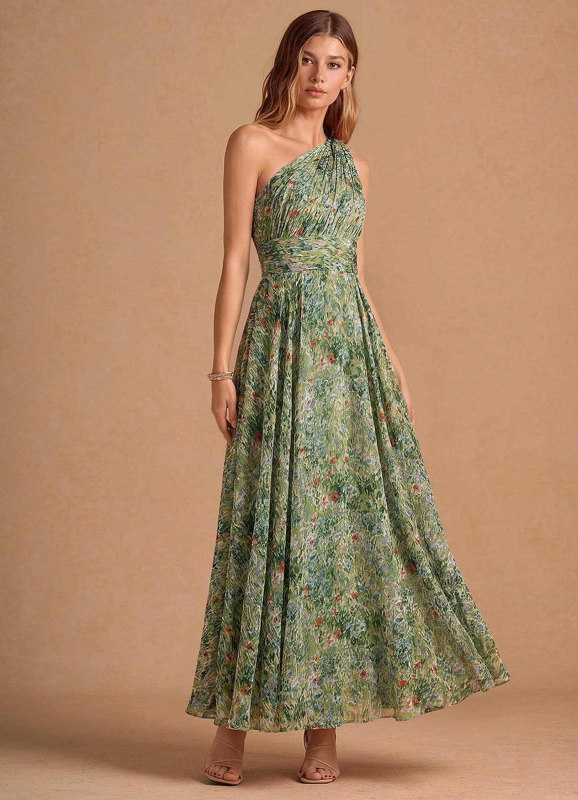Noelle Green Floral Maxi Dress image2