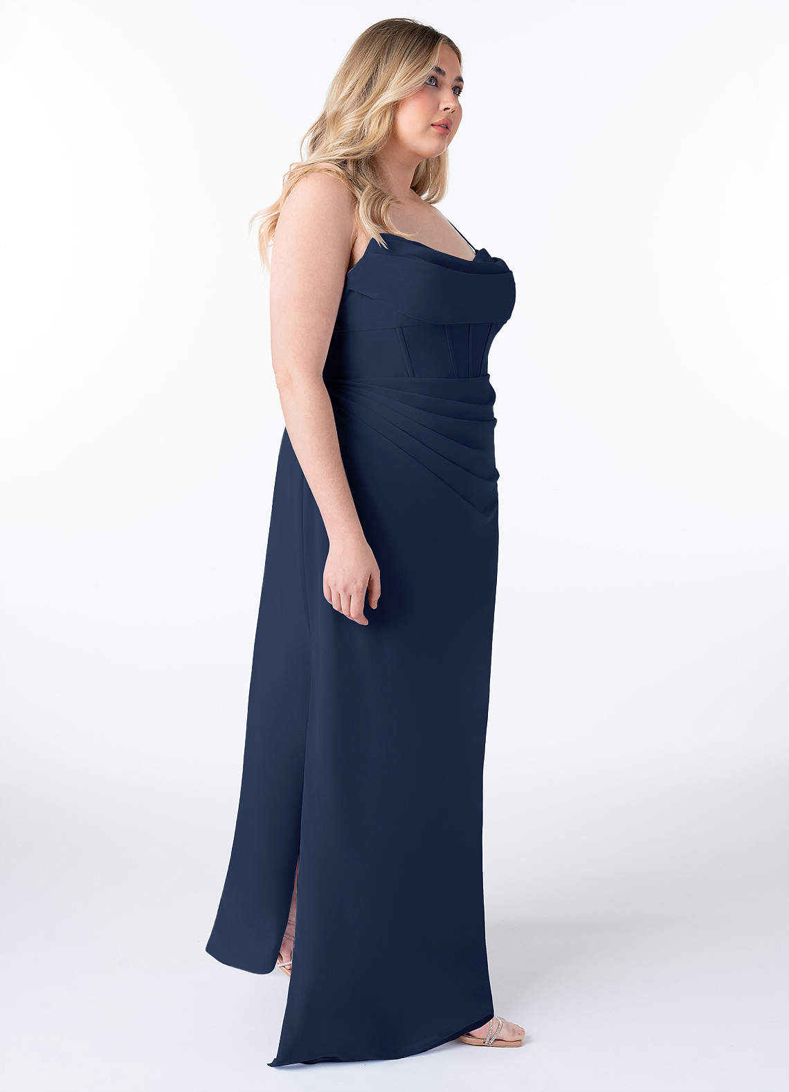 white christmas dresses Elegant Chiffon Bridesmaid Dresses Floor Length A-Line main image 0