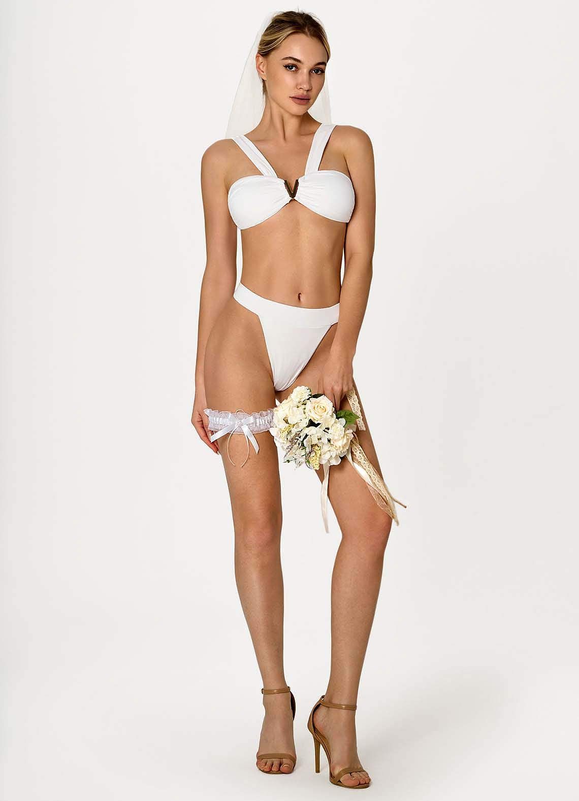 front Elara High-Waisted Bikini Set