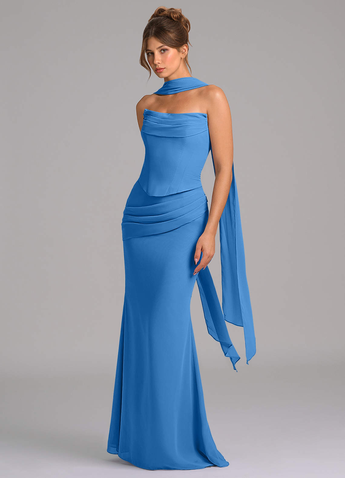 blue jay bridesmaid dresses Azazie Sorrel Chiffon color:Ivory Spaghetti Straps Sleeves collection-cocktaildresses collection-party-dresses 1920s bridesmaids dresses >>