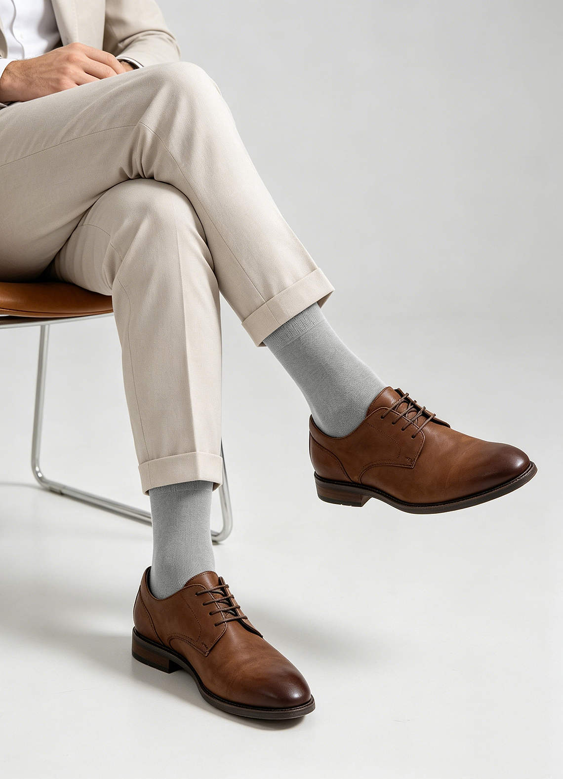 front Breathable Moisture-Wicking Dress Socks