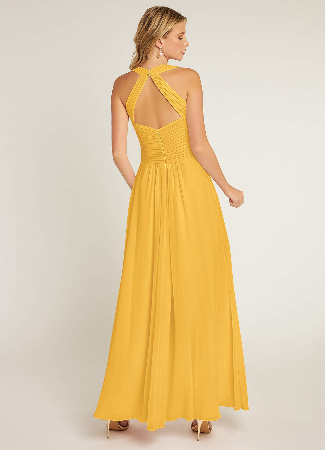 Azazie Claudia Marigold Bridesmaid Dresses Azazie DE