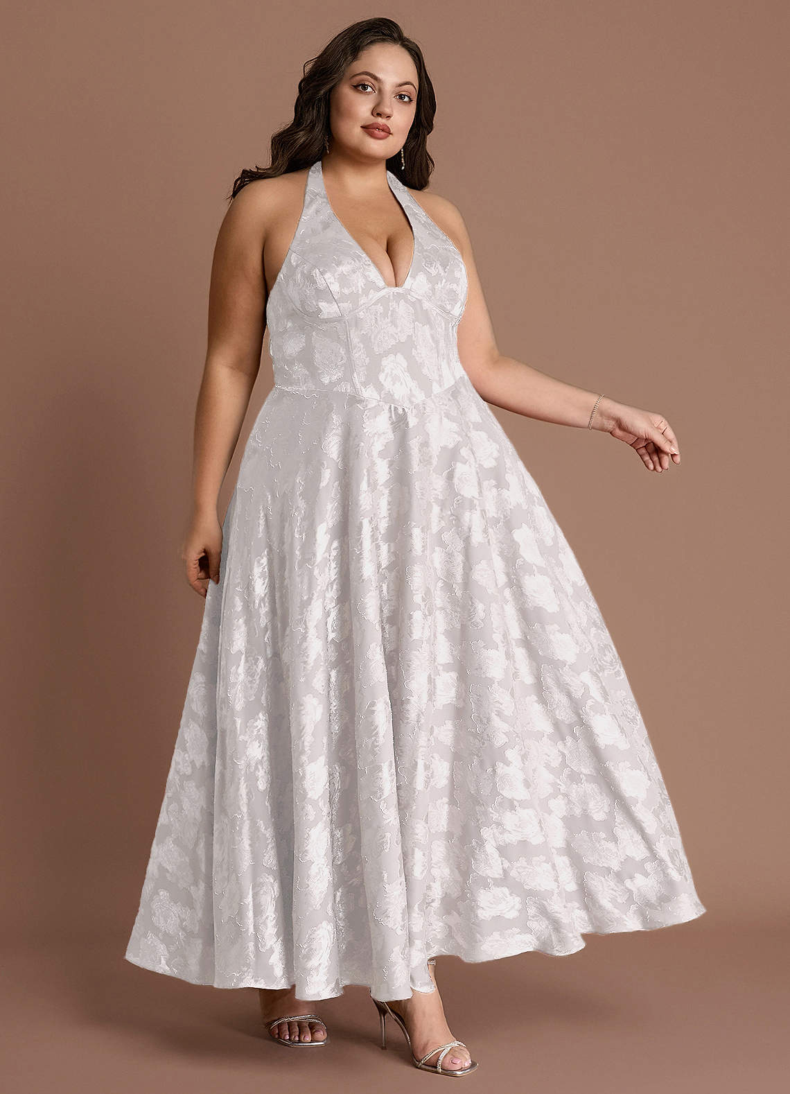 Isabeau Cream Midi Dress image1