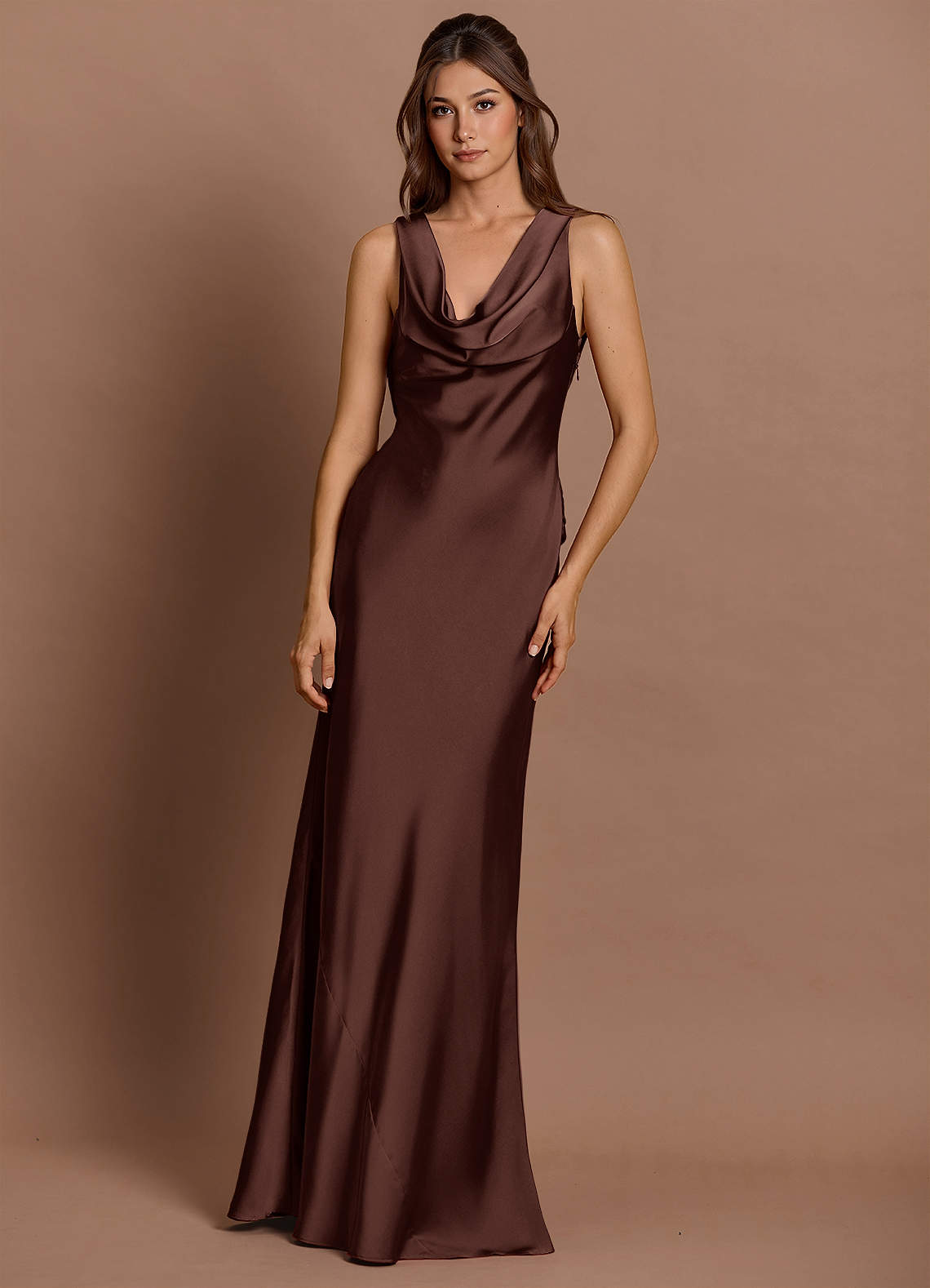 cream long sleeve bodycon dress Delaney Midi Pattern:D straight neckline Bardot neckline sits off Mocha Maternity Maxi Dress