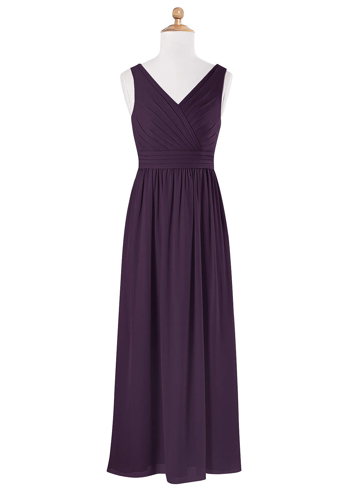 Azazie Kora Junior Bridesmaid Dress in Plum Azazie