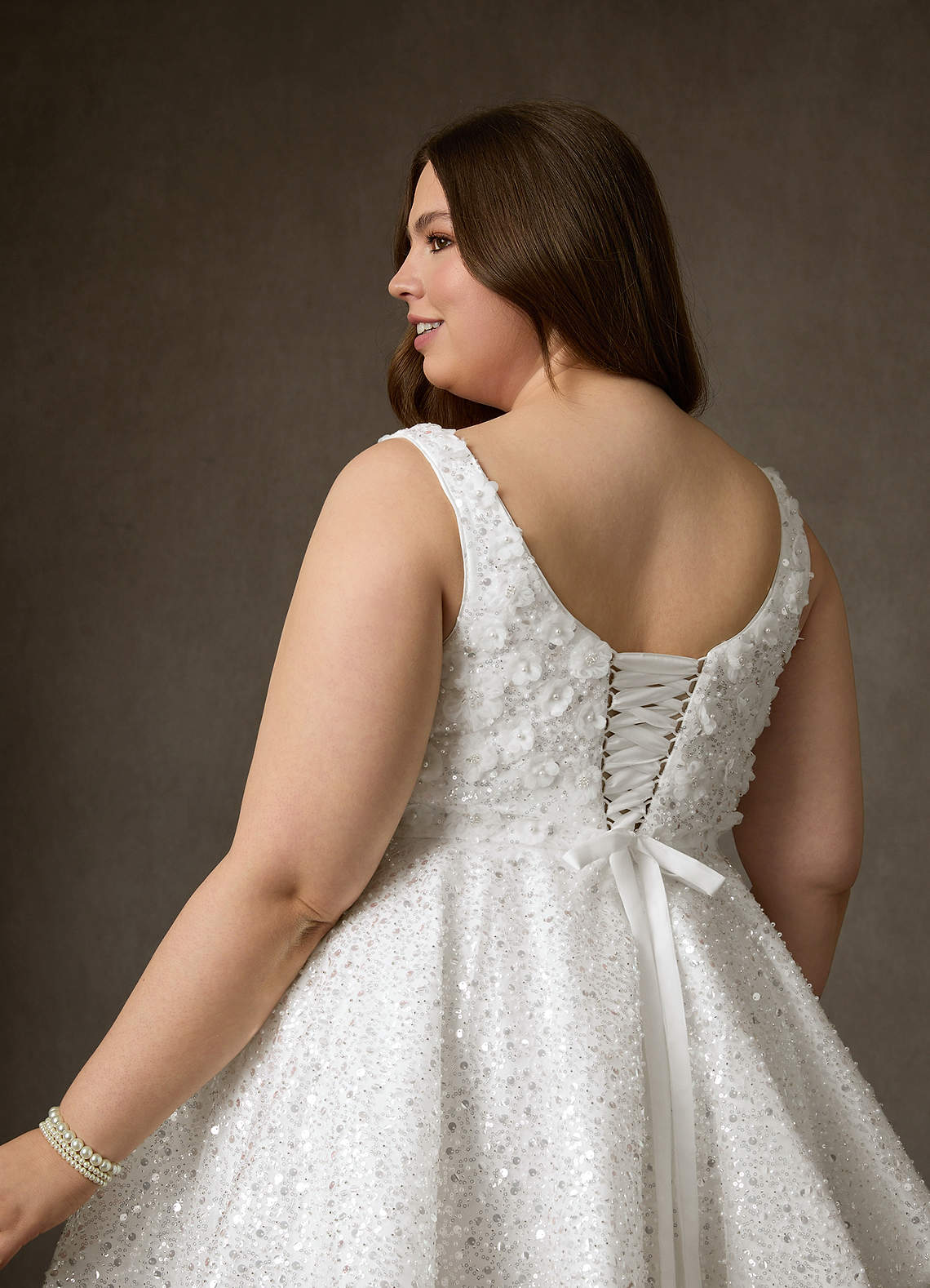 Azazie Kristi Wedding Dresses Diamond White A-Line with Pockets Beading Dress image14