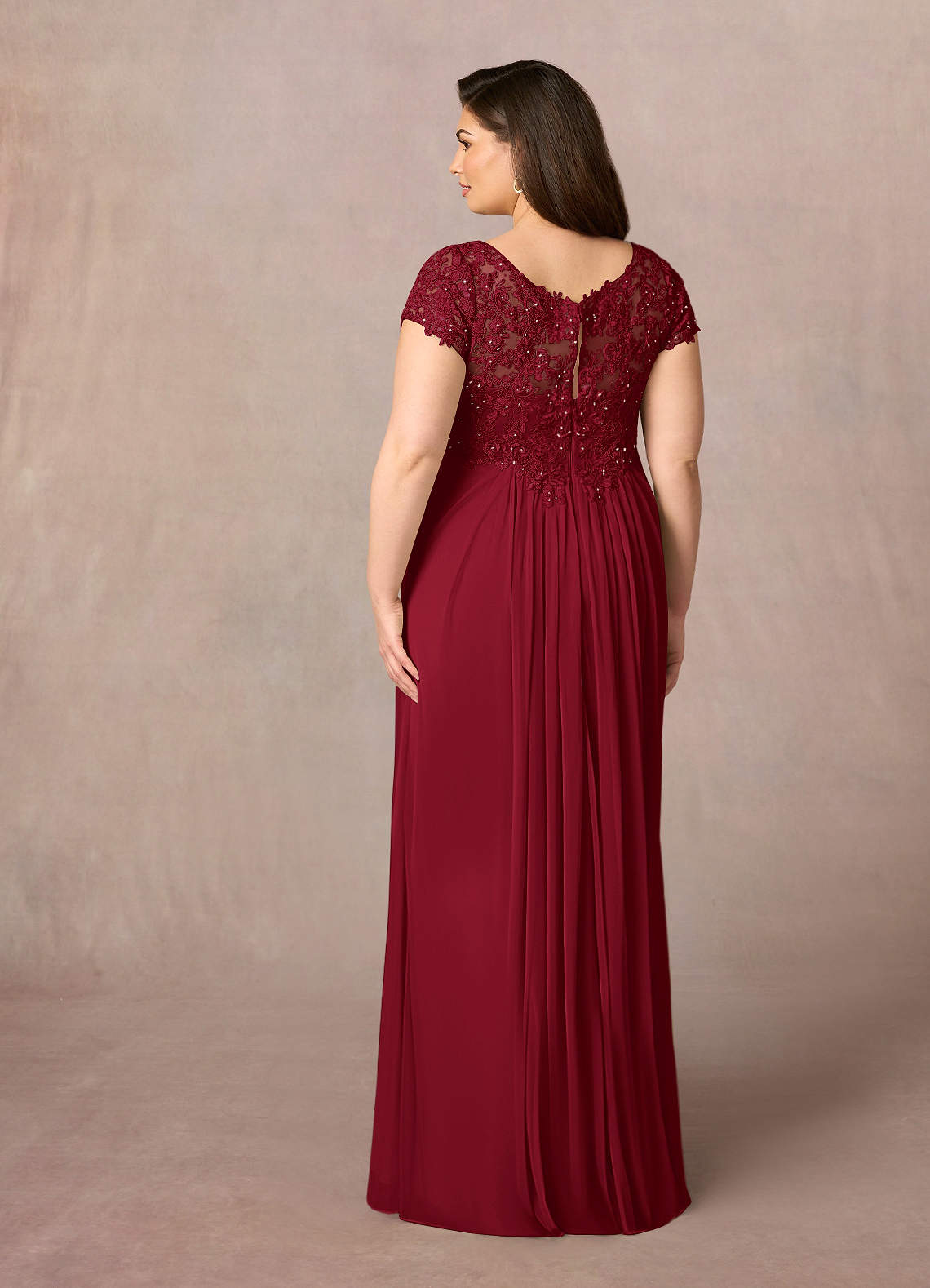 Macy's burgundy dress hotsell