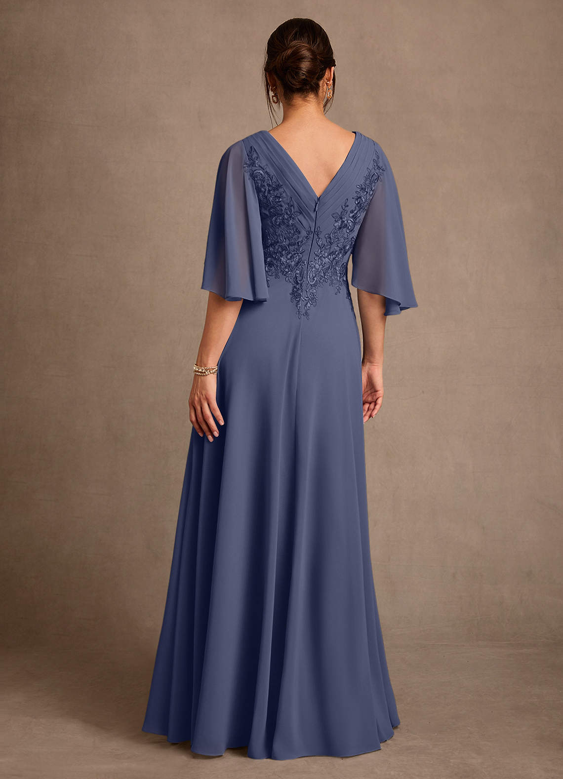 Azazie Tilda Kleider für die Brautmutter A-Linie Spitze Chiffon Kleid Sturm image1
