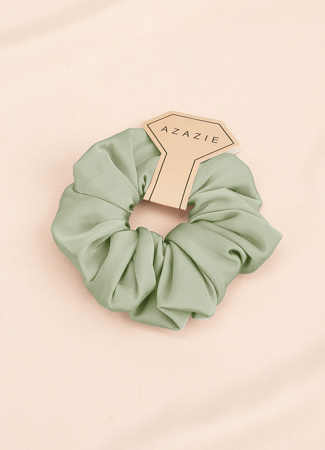 front Matching Color Bridesmaid Stretch Satin Over Size Scrunchies 3Pack