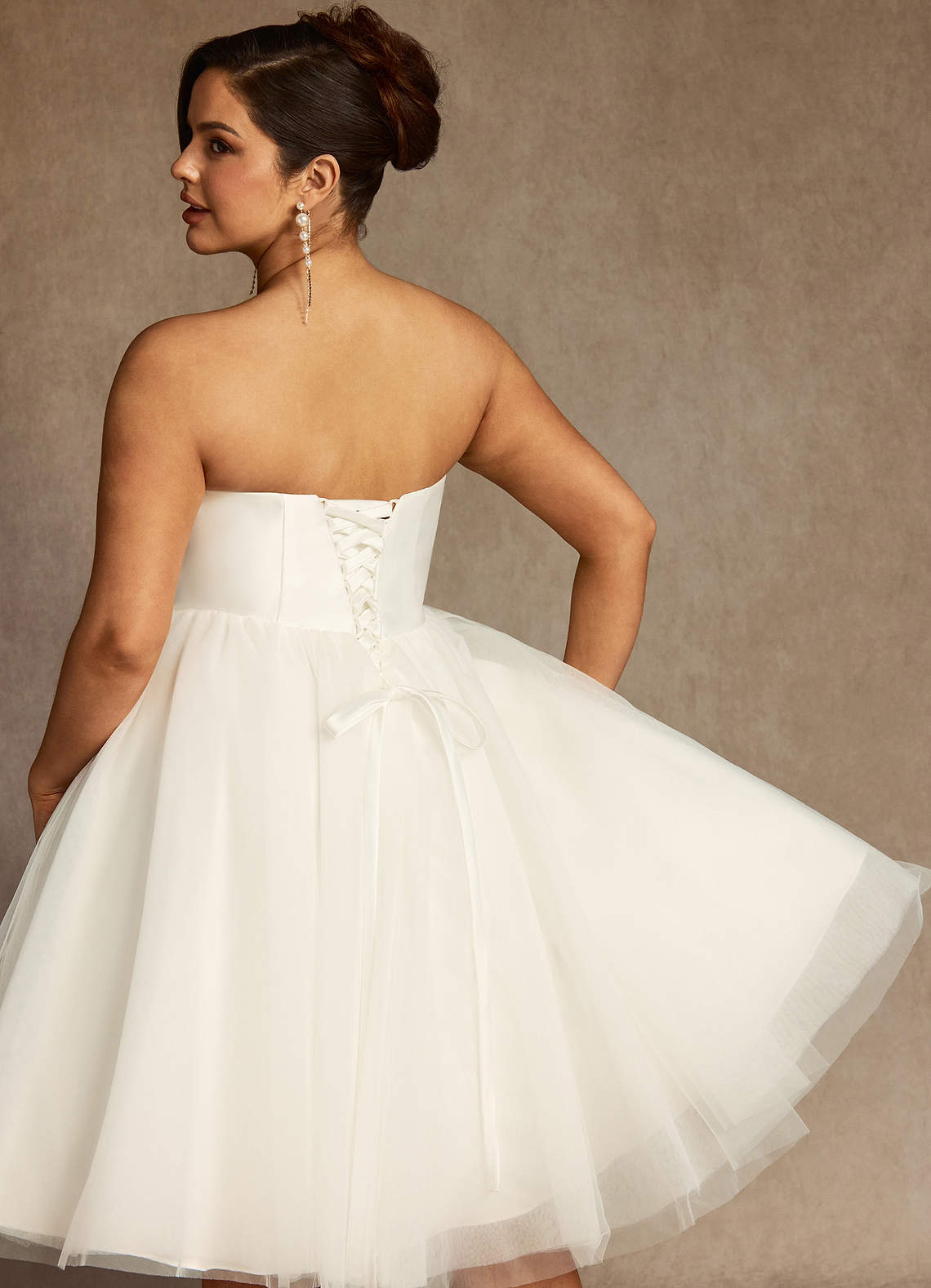 Azazie Gelsey Vestidos de novia Vestido de Crema de Tul de Corte en A con Escote de Corazón image11