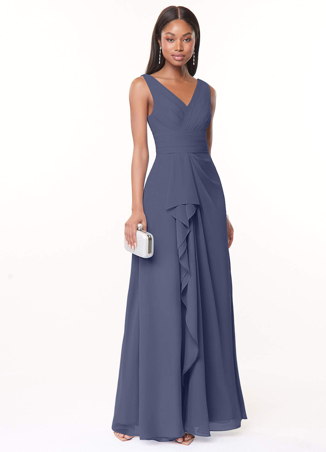 Azazie Julianna Bridesmaid Dresses Stormy A-Line Chiffon Dress image1