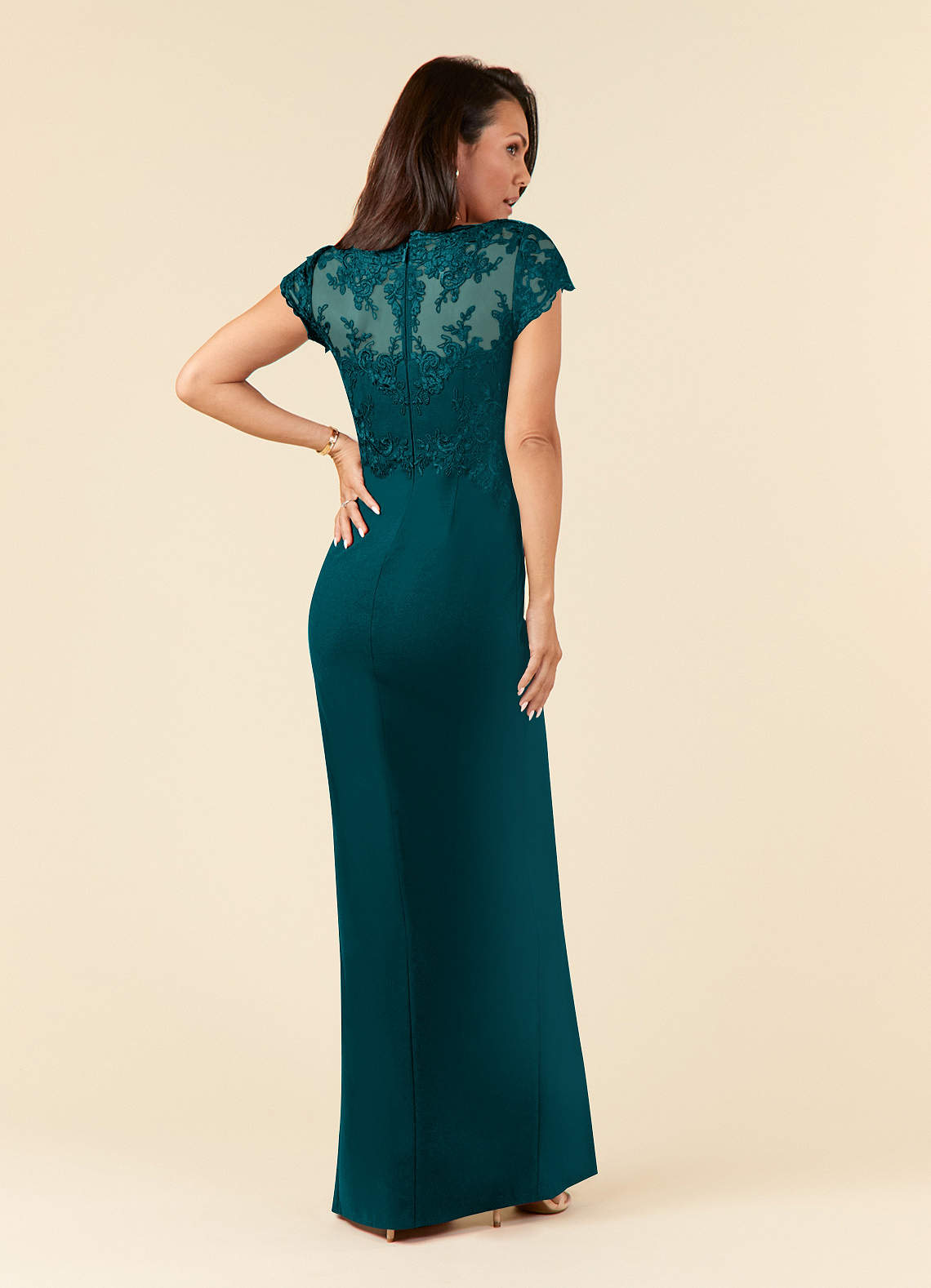 chinese dress ladies Peacock Mirror Sequins Bodice Sheath Prom Dress High Slit Party Dress with Feather ARD3037 main image 0