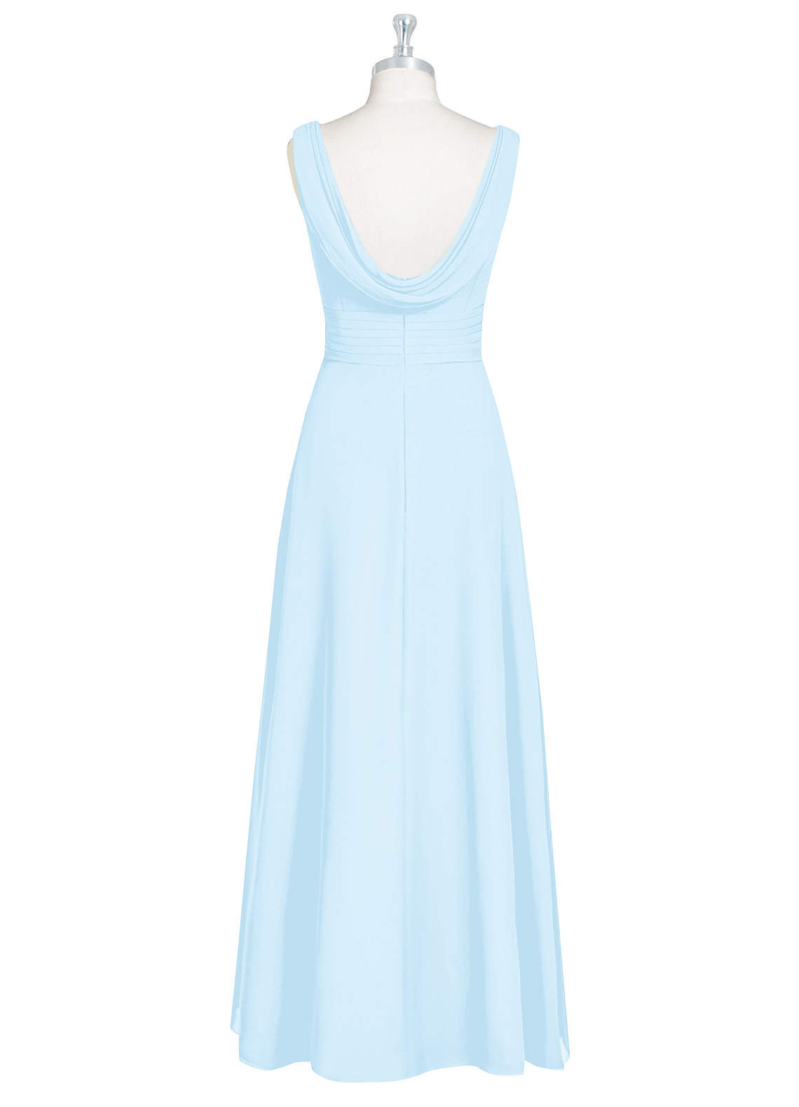 Azazie Karina Bridesmaid Dresses A-Line Pleated Chiffon Floor-Length Dress image1