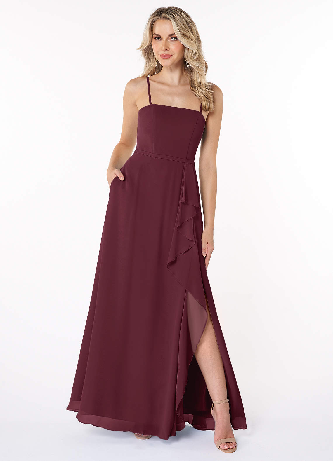 Azazie cabernet clearance dress