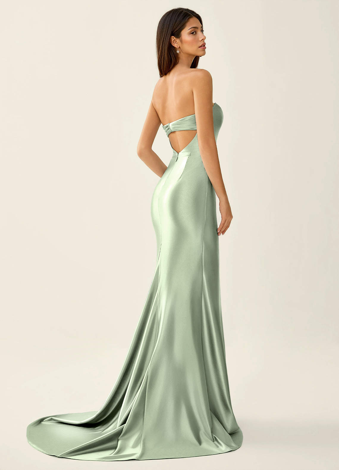 Philomena Mint Green Corset Stretch Satin Mermaid Prom Dress Prom and  Homecoming Dresses | Azazie AU