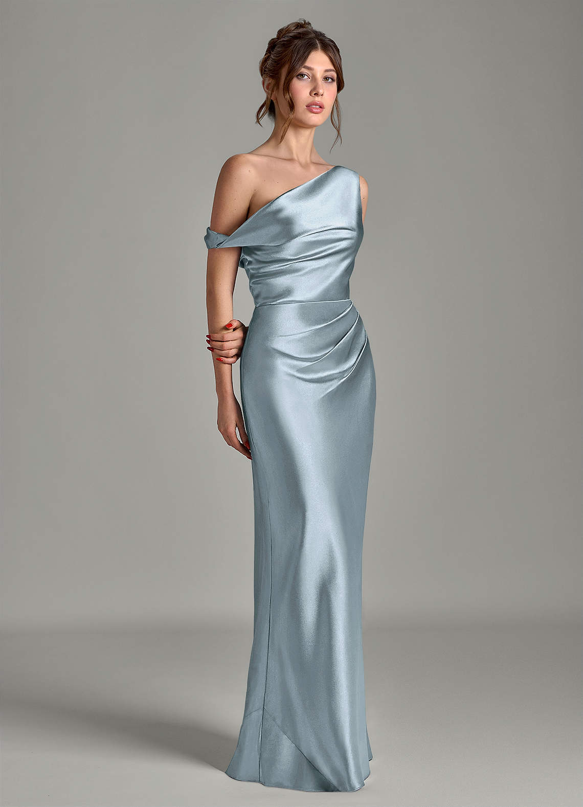 teal grey bridesmaid dresses Burgundy