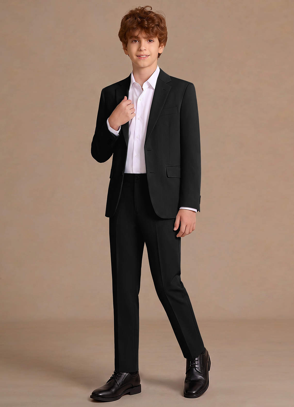 front James Black Junior 2-Piece Suit