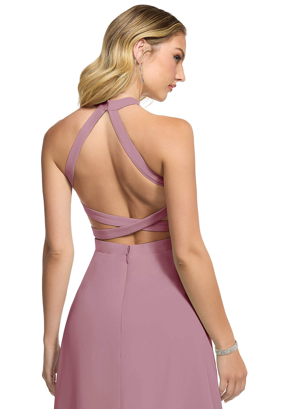 mauve backless dress ZAPAKA Women Mauve Prom Dress Off The Shoulder Split Front Long Mermaid Evening Dress With Appliques, Mauve / US24W