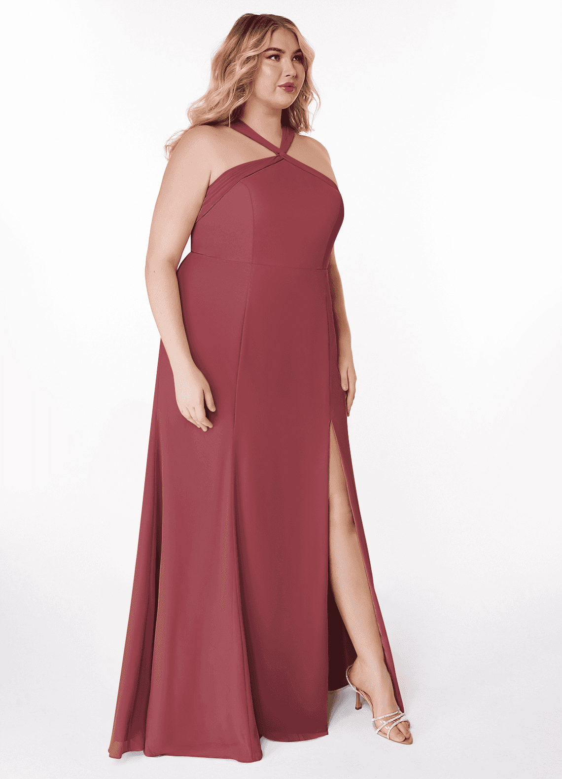 bridesmaid dresses model Castor Stretch Satin Sexy Bridesmaid Dress main image 1