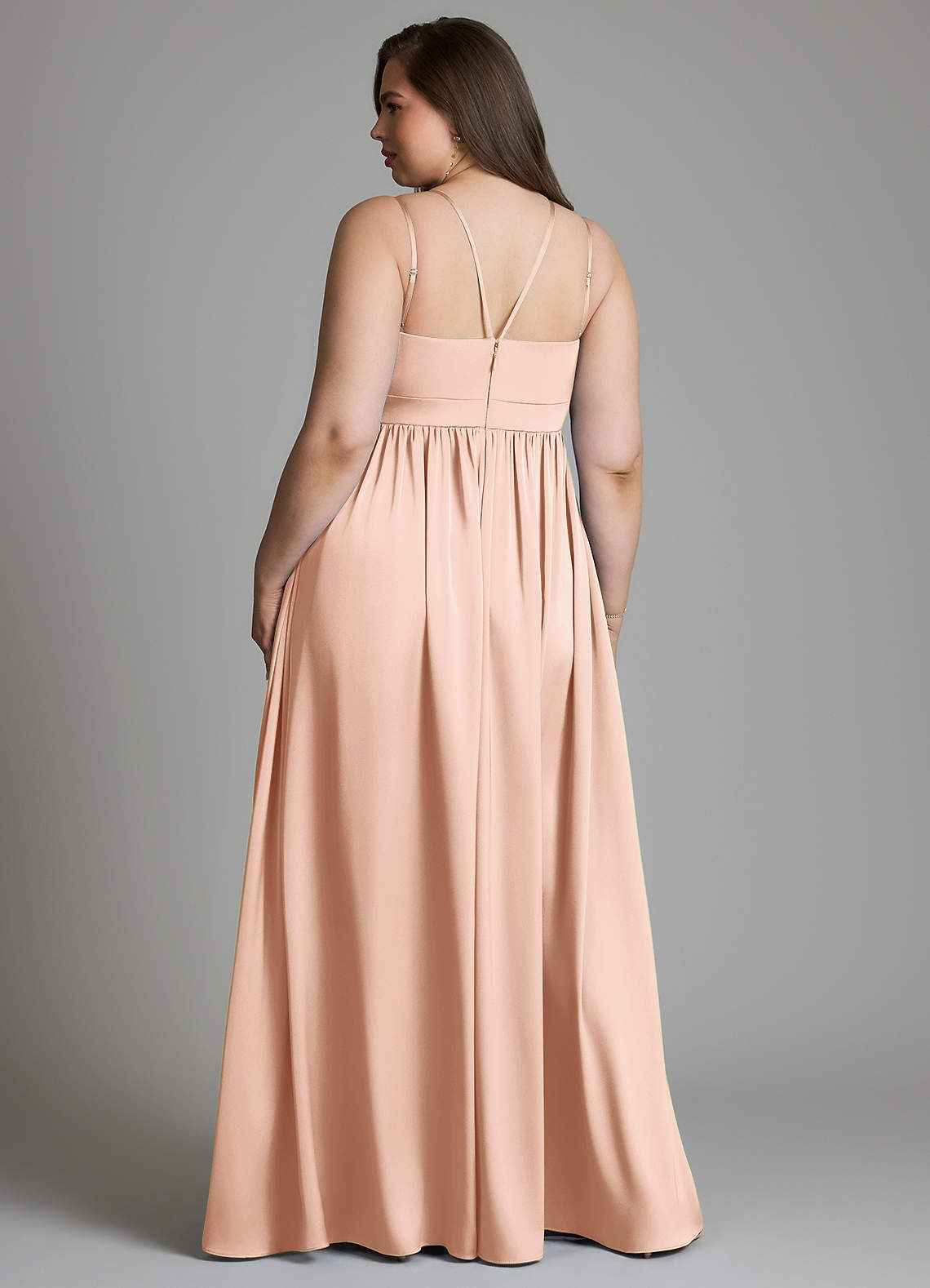 rose gold maternity bridesmaid dress Azazie Emree Dresses Crop Top Dresses