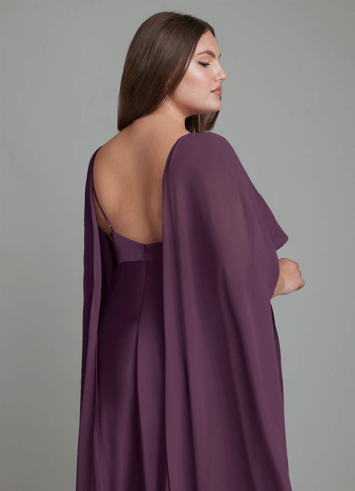 Azazie Stefania Bridesmaid Dresses Plum A-Line Stretch Satin Dress image14