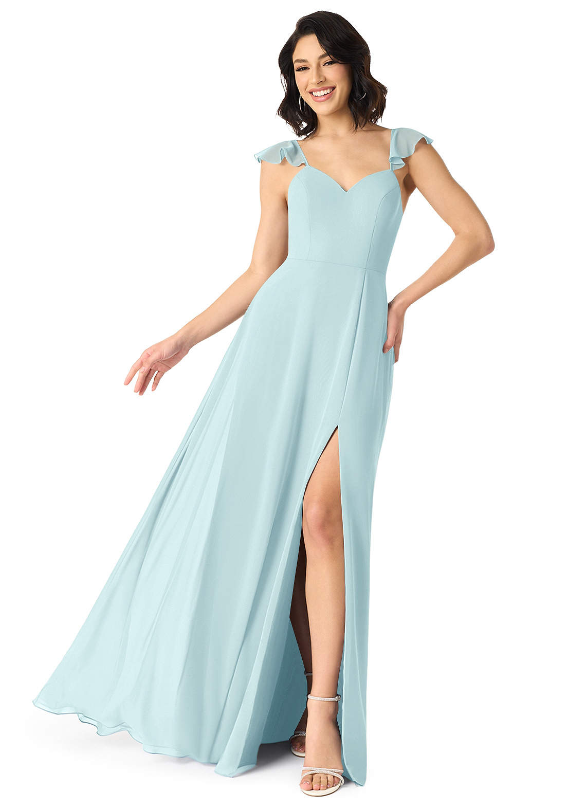 Azazie Everett Sea Glass Chiffon Bridesmaid Dresses | Azazie Azazie Everett Sea Glass Chiffon Bridesmaid Dresses | Azazie