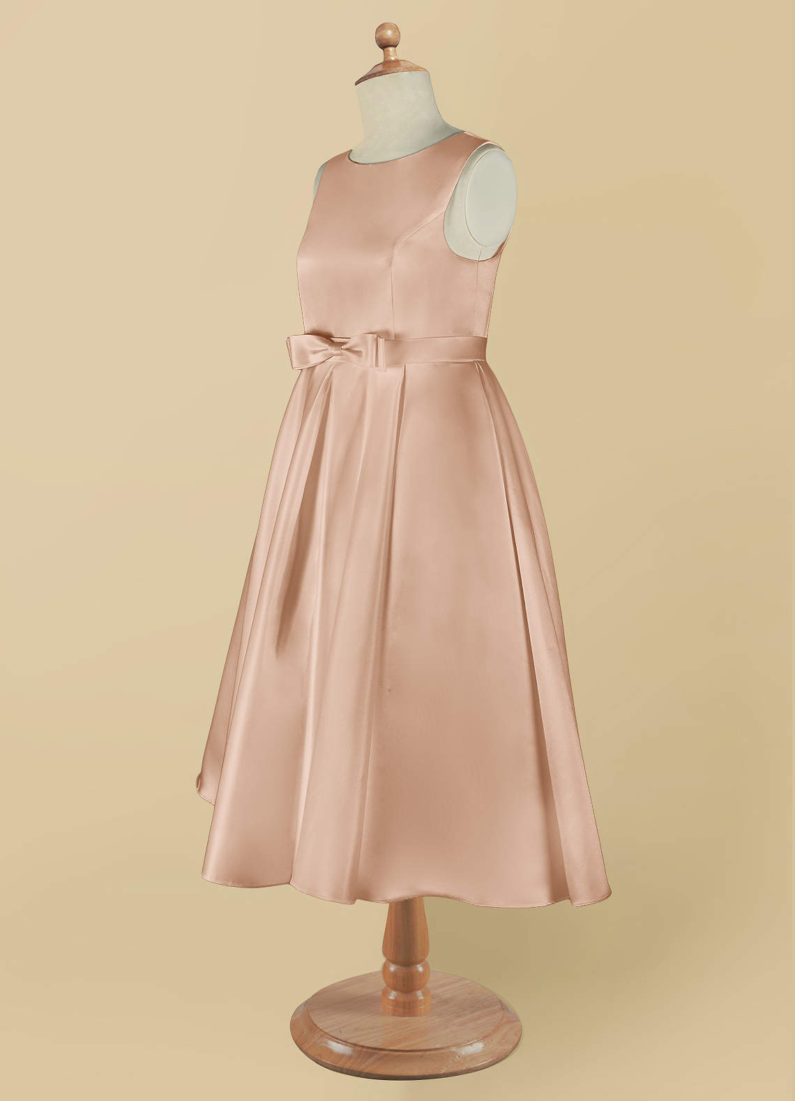 Knee Length Satin Dress