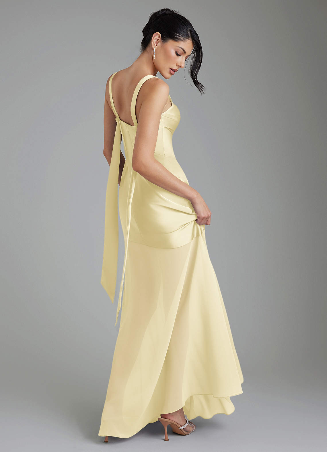 piper satin dress Azazie Piper