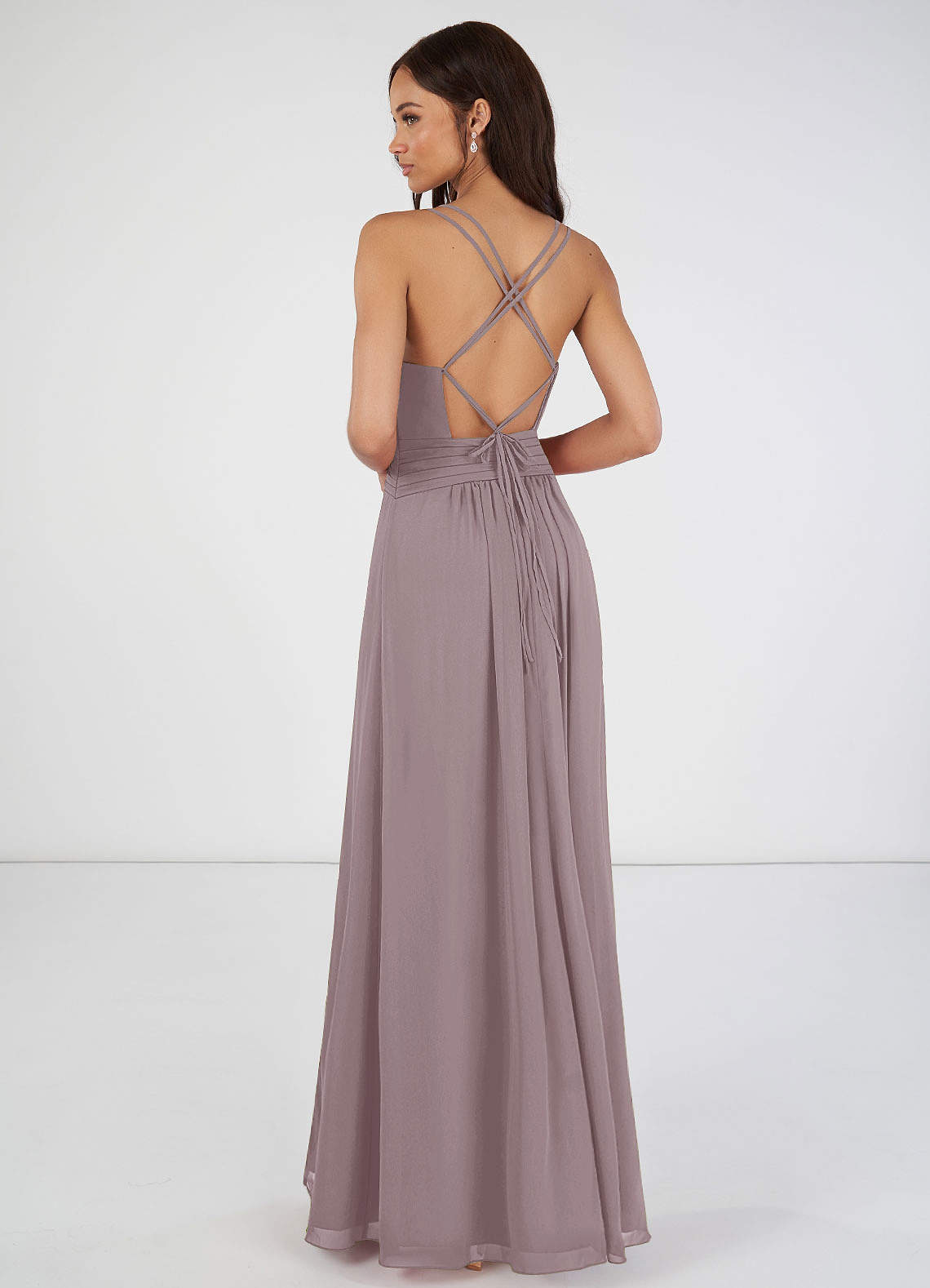 Azazie Farren Bridesmaid Dresses A-Line Convertible Chiffon Floor-Length Dress image1