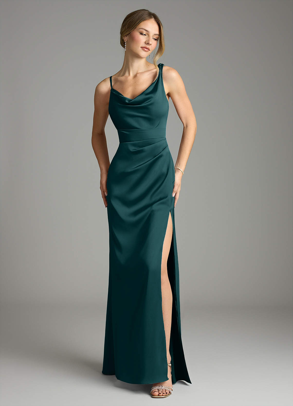 green emerald velvet dress Aerie Couture 362 Long Prom Dress Navy / 18 main image 0