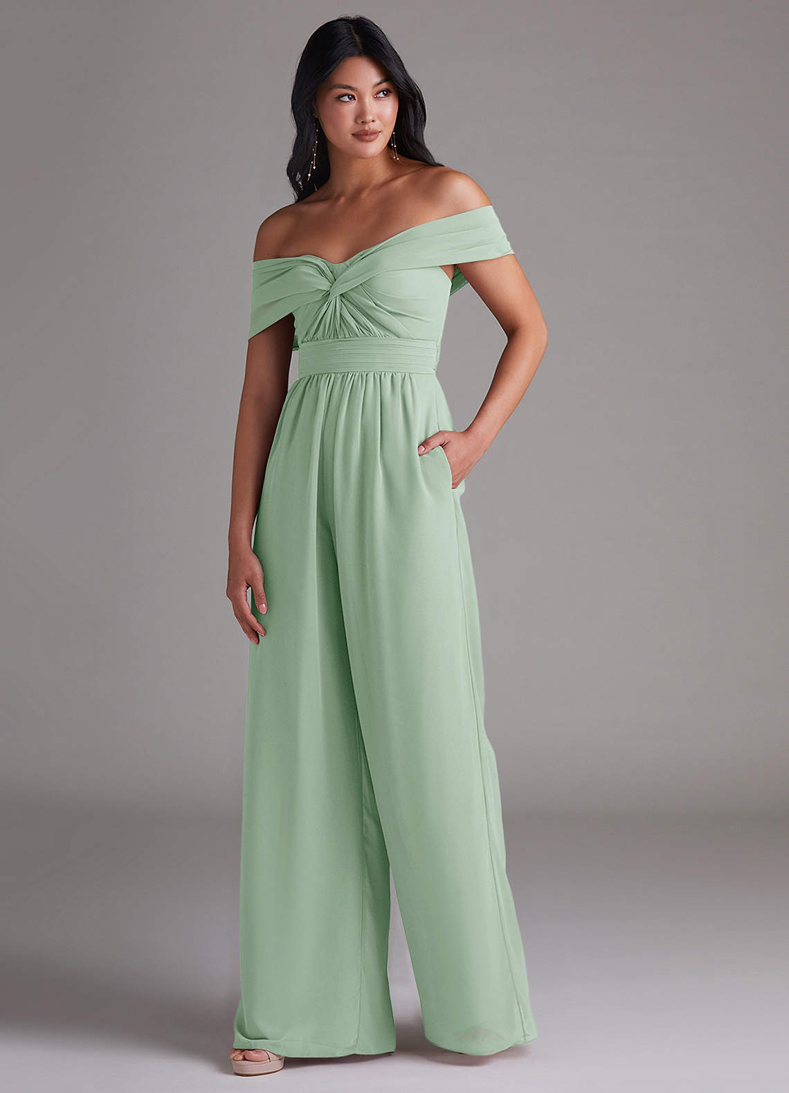 Azazie Lamara Agave Bridesmaid Dresses | Azazie