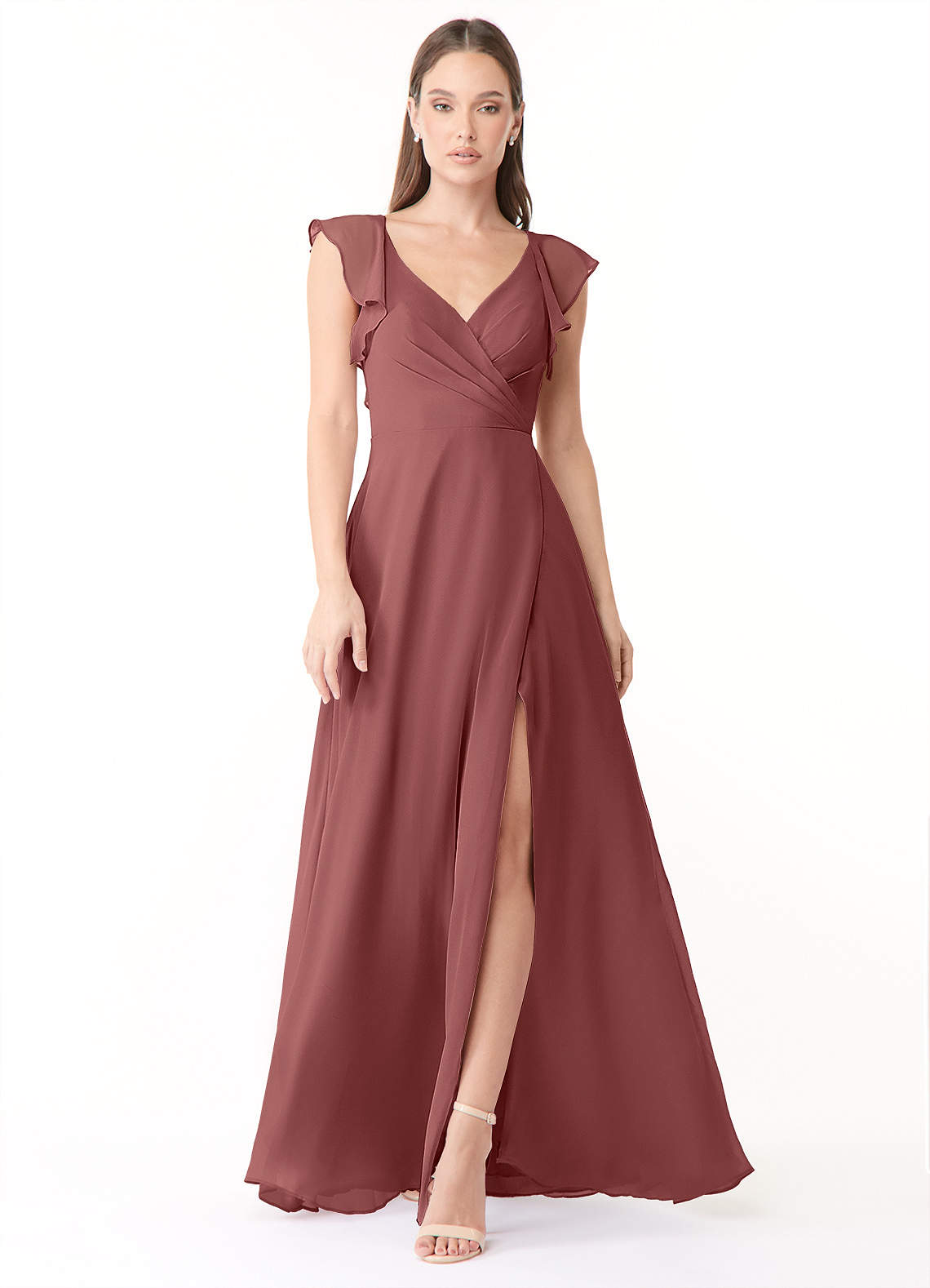 パーティードレス Cassidy Sleeveless Embroidered Lace Yoke Dress K208057 V-neck Paillette Metallic Embroidery Lace & Marquis