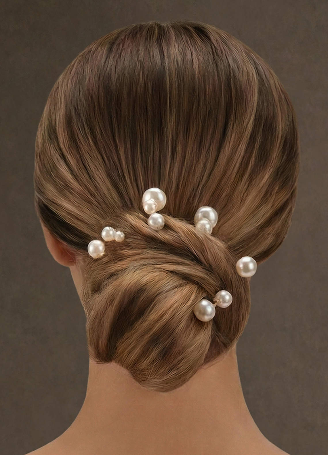 front Zestaw spinek do włosów z perełkami (5 sztuk)
