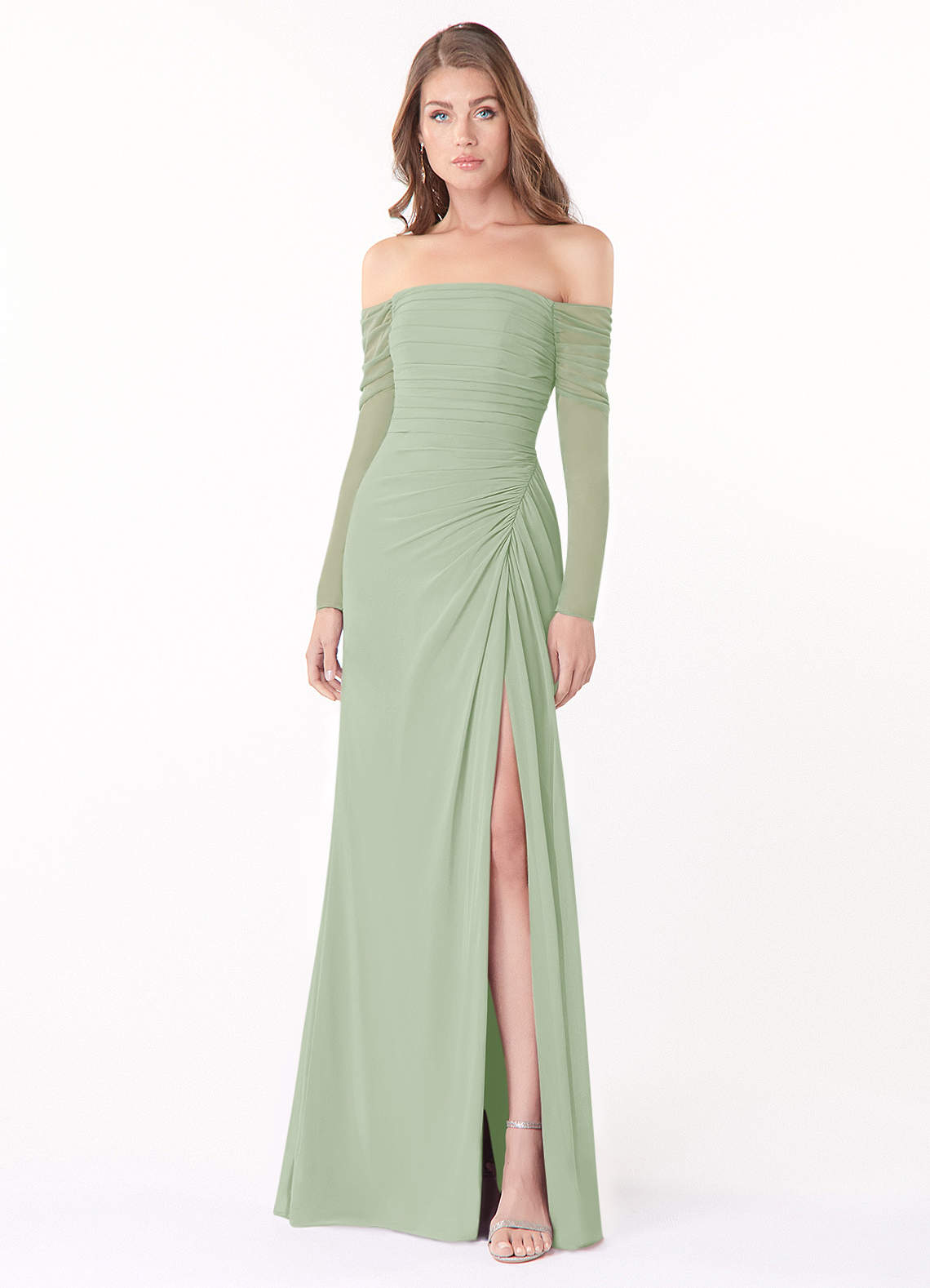 Azazie Jaquelyn Dusty Sage Bridesmaid Dresses | Azazie
