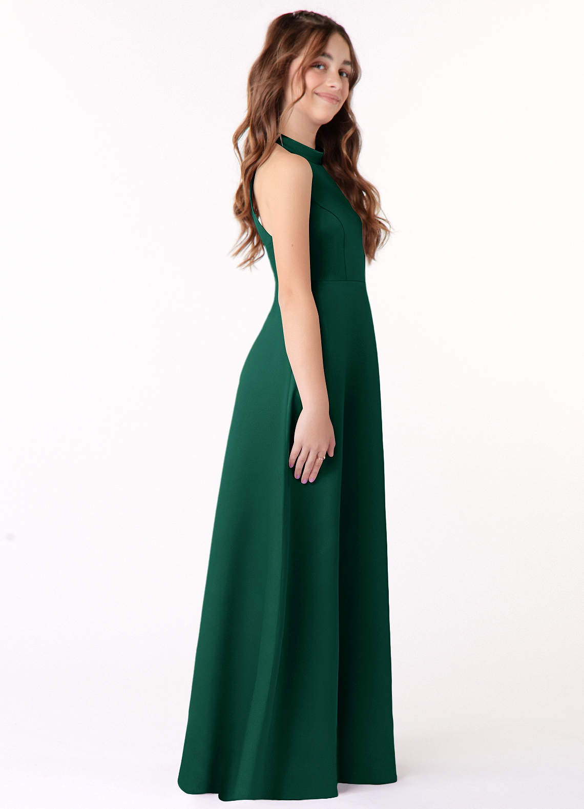 laurel green bridesmaid dresses Azazie Laurel Junior Ready to Ship Bridesmaid Dress in Emerald