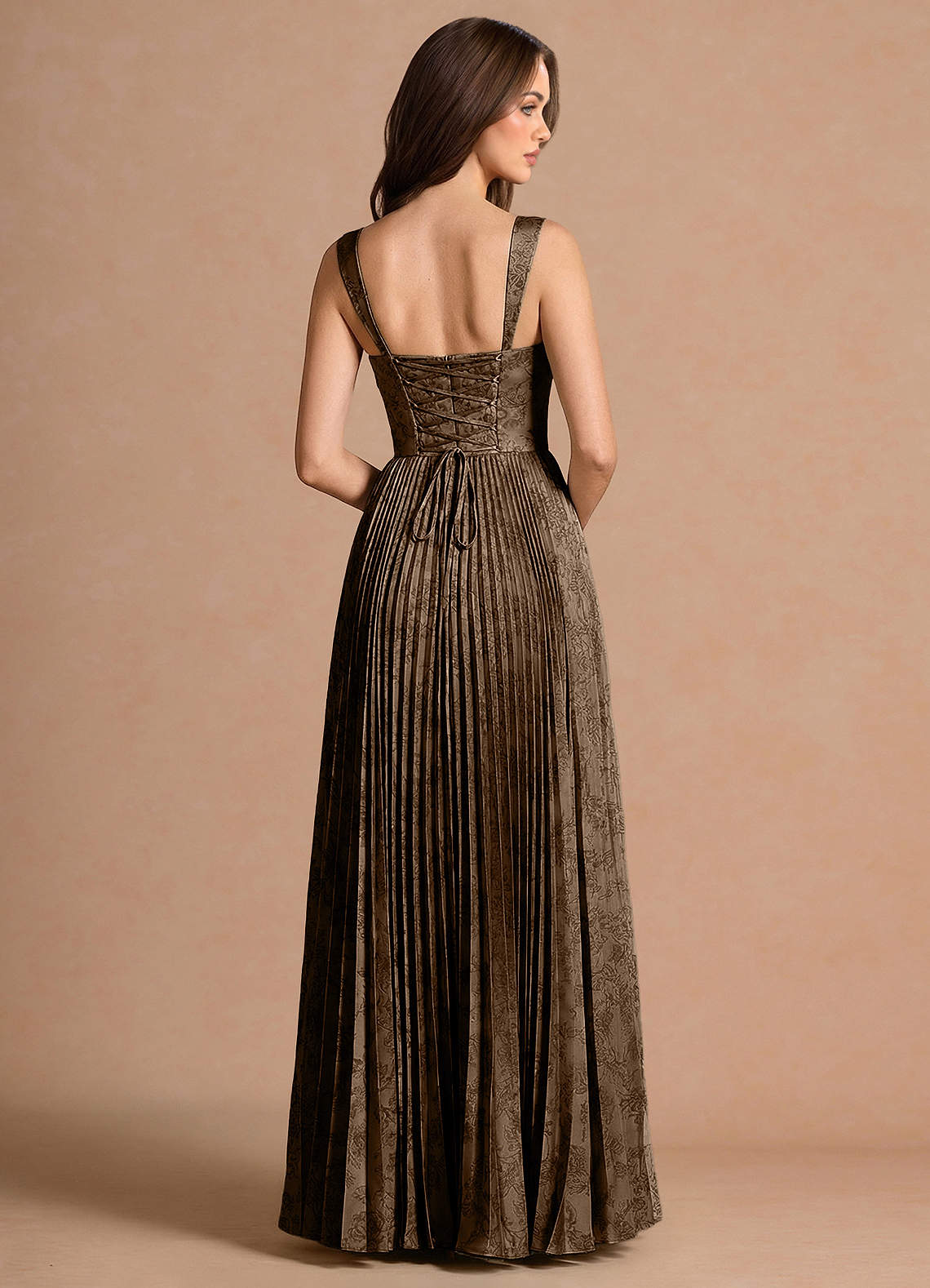 brown maxi formal dress Regine Modal Ruched Backless Maxi Dress in Chocolate Brown
