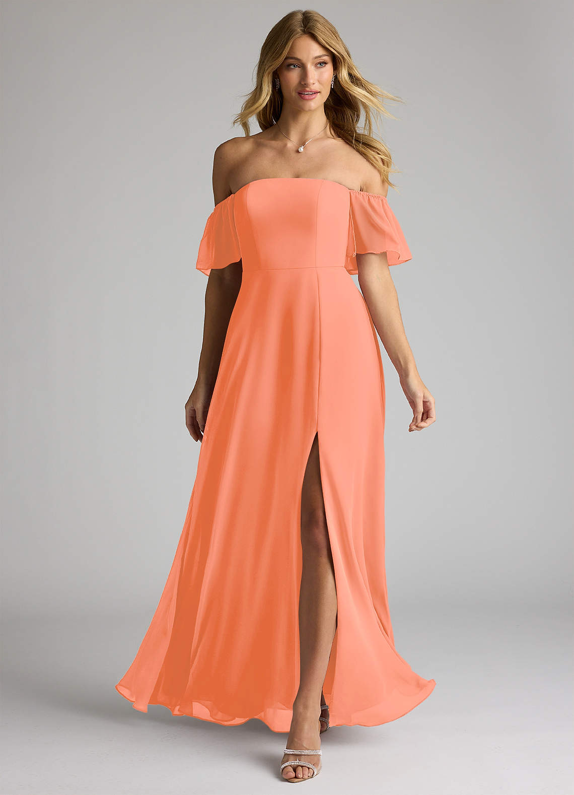 Vestido de dama de honor Azazie Sue en color Atardecer Azazie