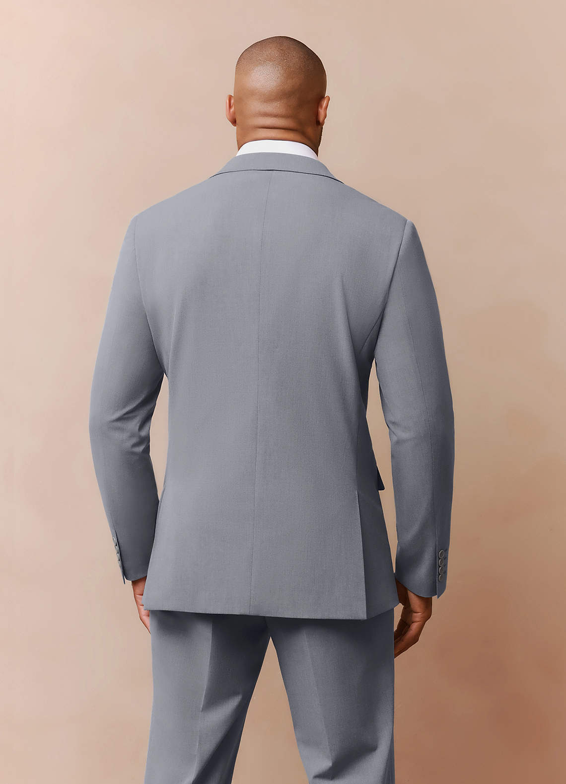 front Savile Grey Wool Blend Suit Jacket