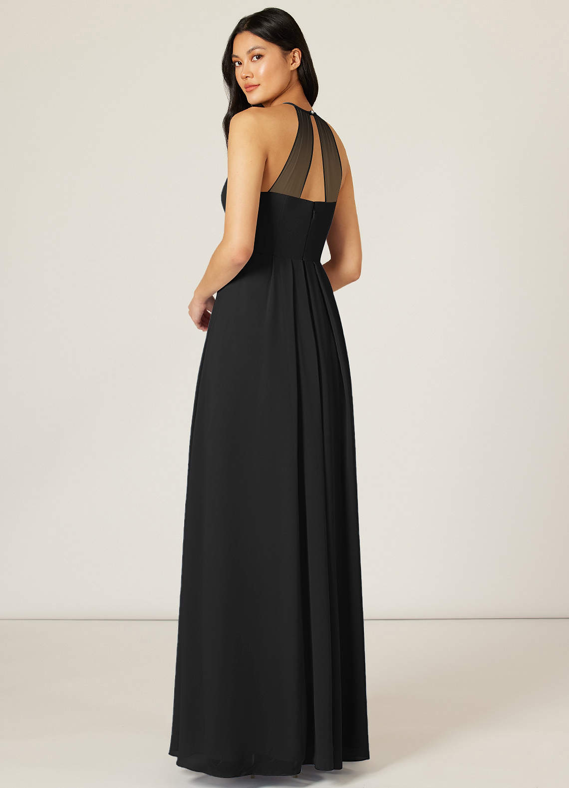 chinese dress ladies Womens Curvy Black Empire Waist V Neck Maxi Dress – Black Clothing Group main image 1