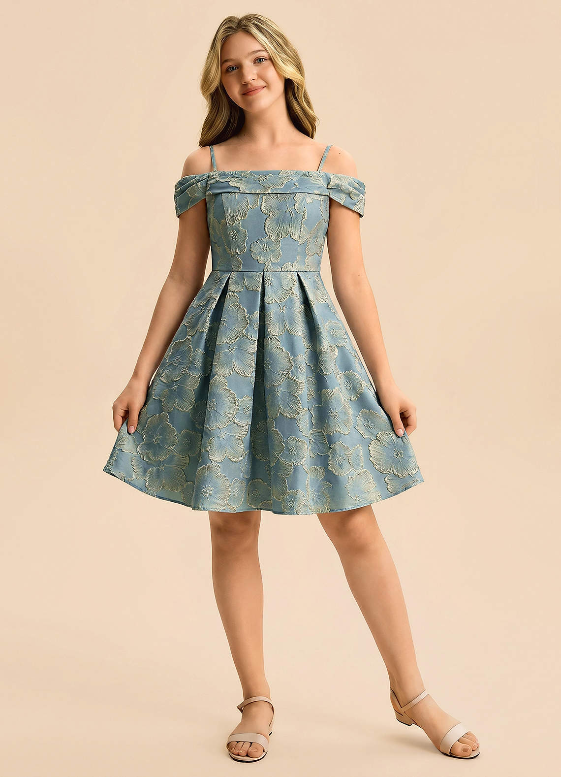 front Azazie Luka Junior Formal Dress