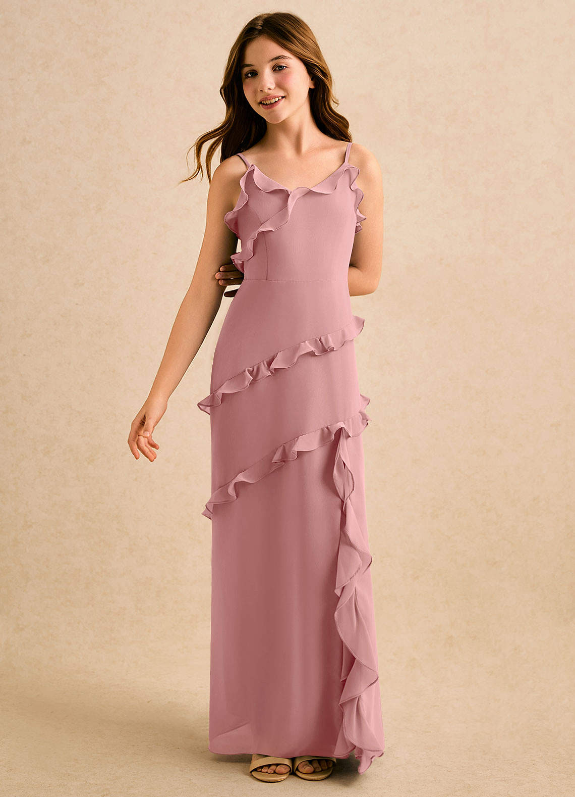 girls dusty pink dress Girls Christmas Dress Ellie Flower Girl Dress
